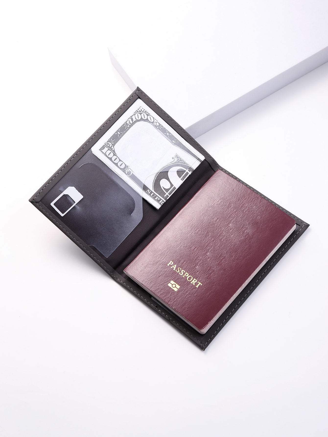 Buy SHEIN PU Travel Passport Cover Fashion Women Passport Holder Case for Men Travel Document vacation accessories for holiday season in Pakistan