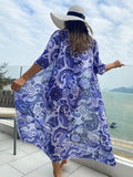 Buy SHEIN Paisley & Mandala Print Bikini Set Triangle Bra & Cut Out Hipster Bottom & Cover Up 3 Piece Bathing Suit in Pakistan