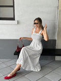 Buy SHEIN Pariaura Women's Fashion Printed Ruffle Trim Spaghetti Strap Dress in Pakistan