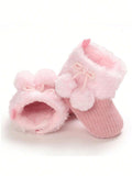 Buy SHEIN Pink Soft Sole Boots For 0-1 Year Old Infant Girls, Autumn & Winter in Pakistan