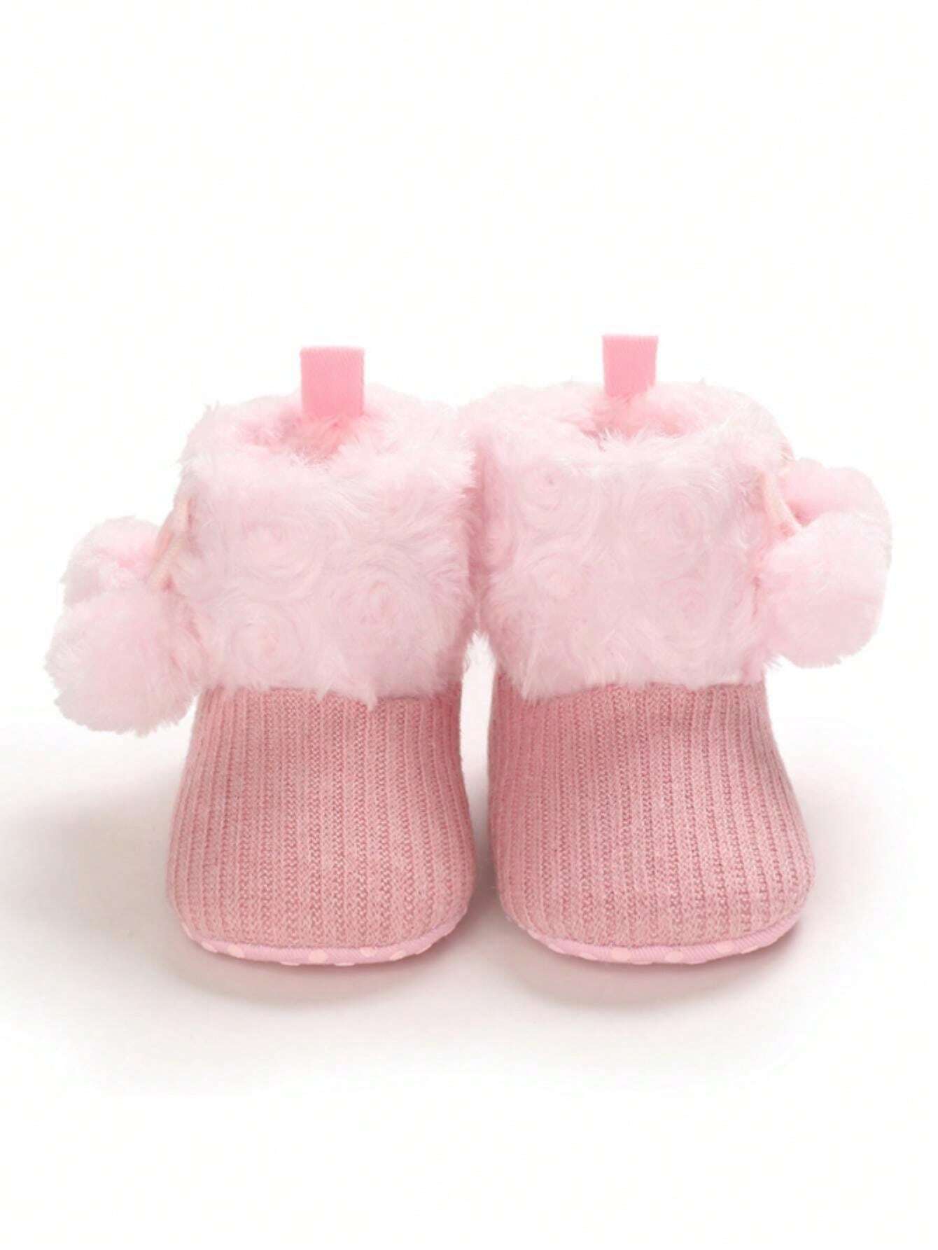Buy SHEIN Pink Soft Sole Boots For 0-1 Year Old Infant Girls, Autumn & Winter in Pakistan