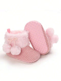 Buy SHEIN Pink Soft Sole Boots For 0-1 Year Old Infant Girls, Autumn & Winter in Pakistan