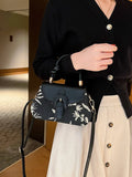 Buy SHEIN Plant Pattern Buckle Decor Flap Square Bag Handbag in Pakistan