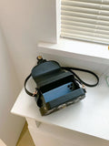 Buy SHEIN Plant Pattern Buckle Decor Flap Square Bag Handbag in Pakistan