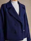 Buy SHEIN Poéselle Lapel Neck Double Breasted Blazer in Pakistan