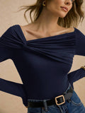 Buy SHEIN Poéselle Women Plain Long Sleeve Casual T-Shirt in Pakistan