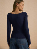 Buy SHEIN Poéselle Women Plain Long Sleeve Casual T-Shirt in Pakistan