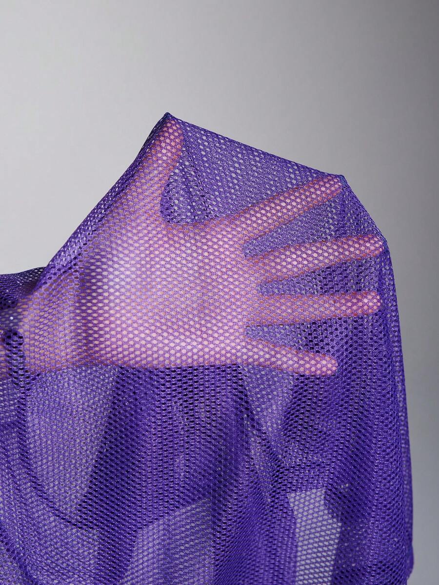 Buy SHEIN Powerista Simple Solid Color Hollow Breathable Short-Sleeved Sports T-Shirt in Pakistan