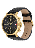 Buy Tommy Hilfiger Mens Quartz Leather Strap Black Dial 44mm Watch - 1710417 in Pakistan