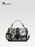 Buy SHEIN Printed Classic Style Double Layer Women's Gift Handheld Mini Square Bag With Strap & Pendant in Pakistan