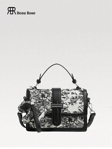 Buy SHEIN Printed Classic Style Double Layer Women's Gift Handheld Mini Square Bag With Strap & Pendant in Pakistan