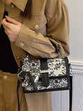 Buy SHEIN Printed Classic Style Double Layer Women's Gift Handheld Mini Square Bag With Strap & Pendant in Pakistan