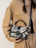 Buy SHEIN Printed Classic Style Double Layer Women's Gift Handheld Mini Square Bag With Strap & Pendant in Pakistan