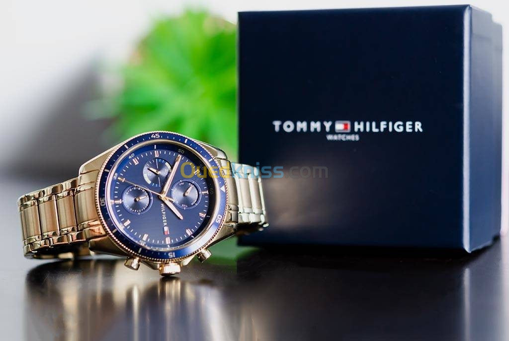 Buy Tommy Hilfiger Mens Quartz Gold Stainless Steel Blue Dial 44mm Watch - 1791834 in Pakistan