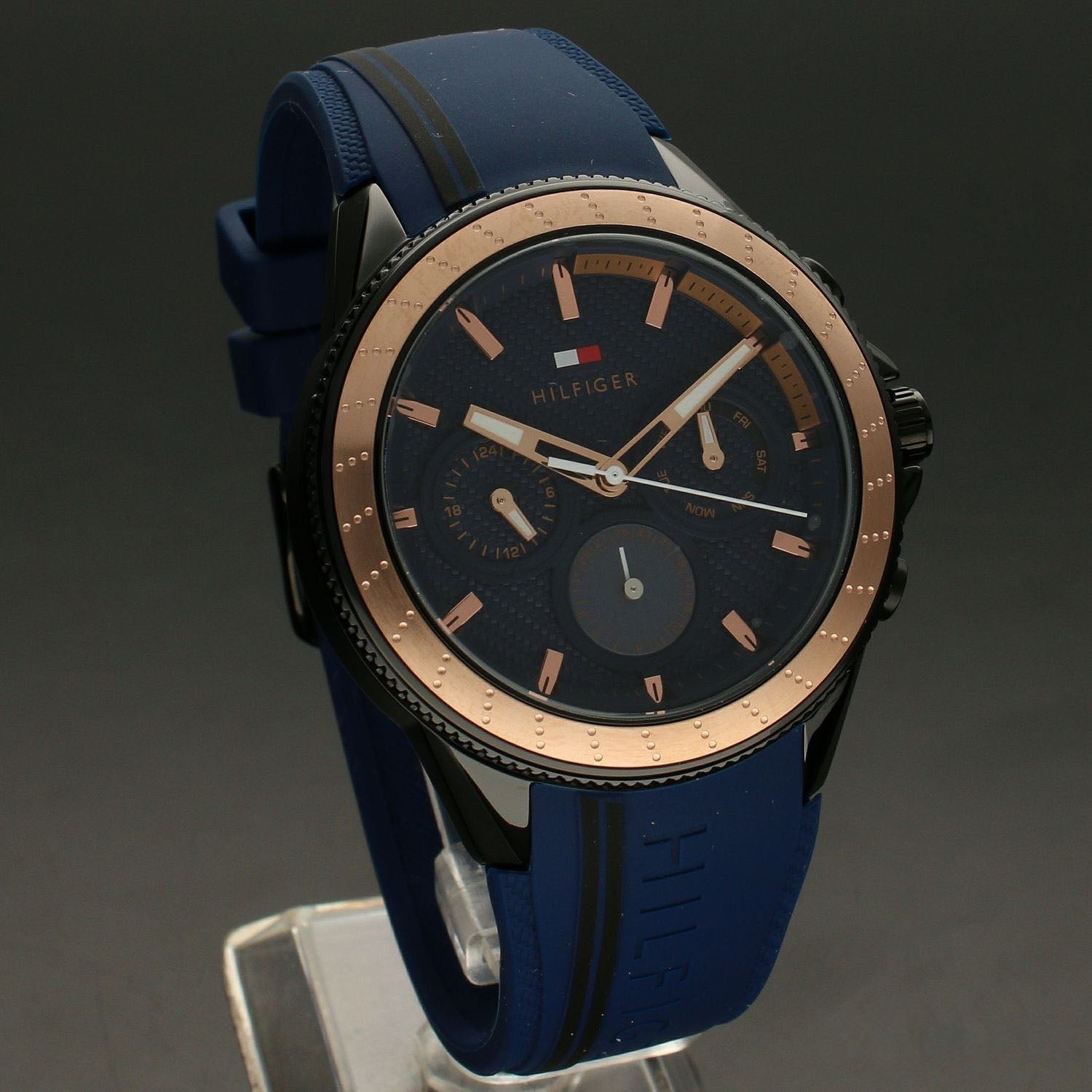 Buy Tommy Hilfiger Mens Quartz Blue Silicone Strap Blue Dial 44mm Watch - 1791860 in Pakistan