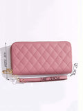 Buy SHEIN Quilted Detail Long Wallet With Wristlet Slim Portable in Pakistan