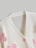 Buy SHEIN ROMWE Kawaii Women's Pink Three-Dimensional Bow Accessories Cute Girl Minimalist Sexy Cardigan in Pakistan