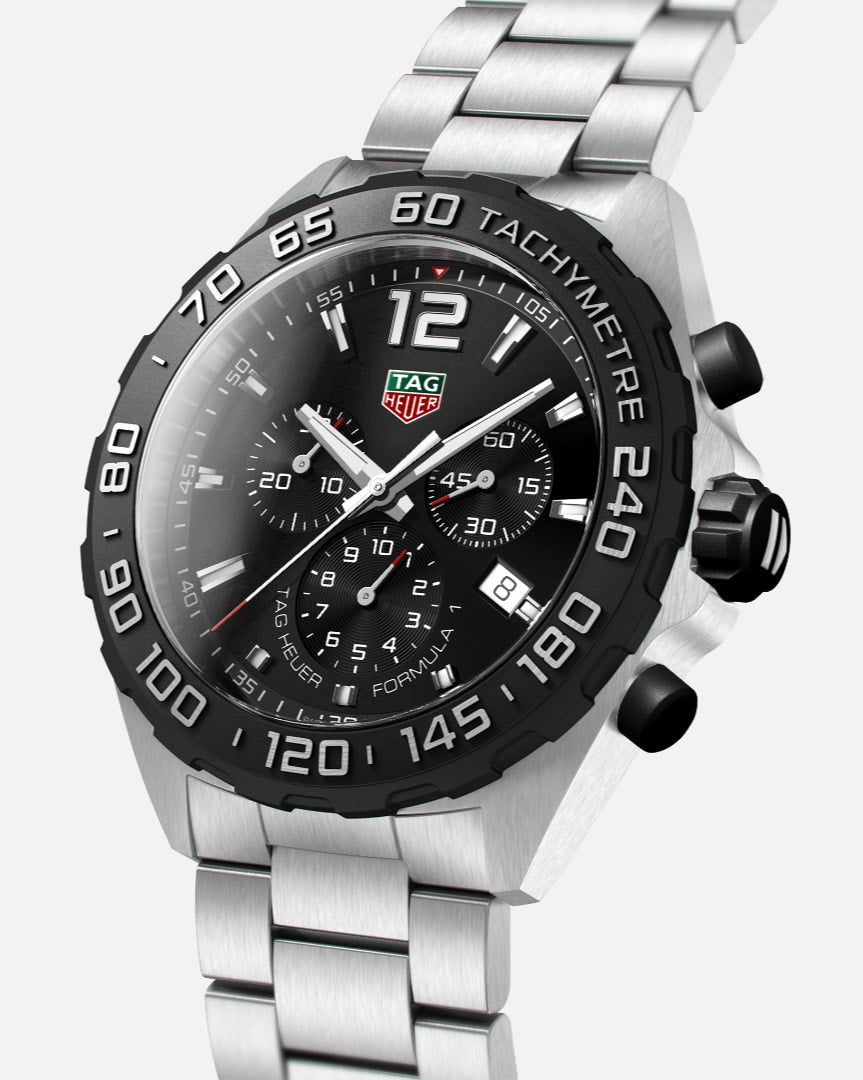 Buy Tag Heuer Formula 1 Quartz Black Dial Silver Steel Strap Watch for Men - CAZ1010.BA0842 in Pakistan