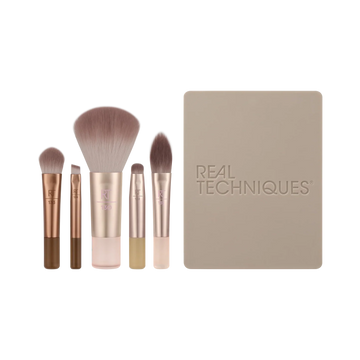 Real Techniques New Nudes On The Glow Mini Brush Kit 6 Piece Set