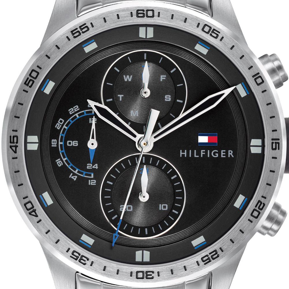 Buy Tommy Hilfiger Mens Quartz Stainless Steel Black Dial 46mm Watch - 1791805 in Pakistan