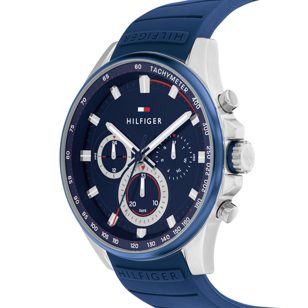 Buy Tommy Hilfiger Max Blue Dial Blue Rubber Strap Watch for Men - 1791970 in Pakistan