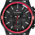 Buy Tommy Hilfiger Mens Quartz Silicone Strap Black Dial 45mm Watch - 1791793 in Pakistan