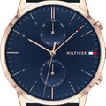Buy Tommy Hilfiger Mens Quartz Leather Strap Blue Dial 44mm Watch - 1710405 in Pakistan