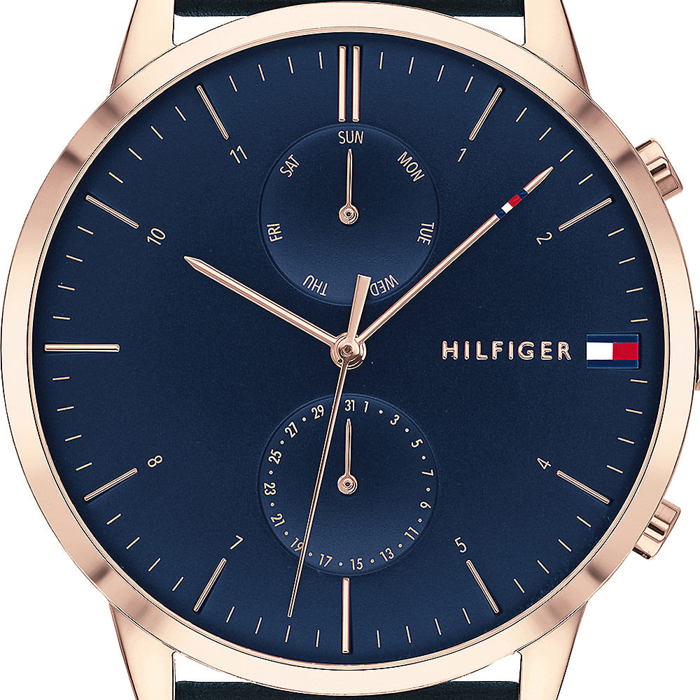 Buy Tommy Hilfiger Mens Quartz Leather Strap Blue Dial 44mm Watch - 1710405 in Pakistan