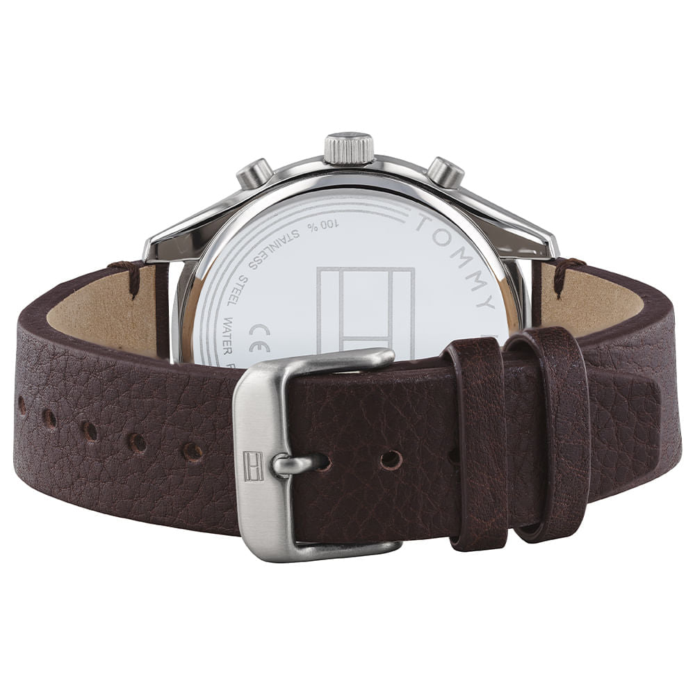 Buy Tommy Hilfiger Ashton Grey Dial Brown Leather Strap Watch for Men - 1791729 in Pakistan