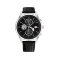 Buy Tommy Hilfiger Mens Quartz Black Leather Strap Black Dial 44mm Watch - 1710502 in Pakistan