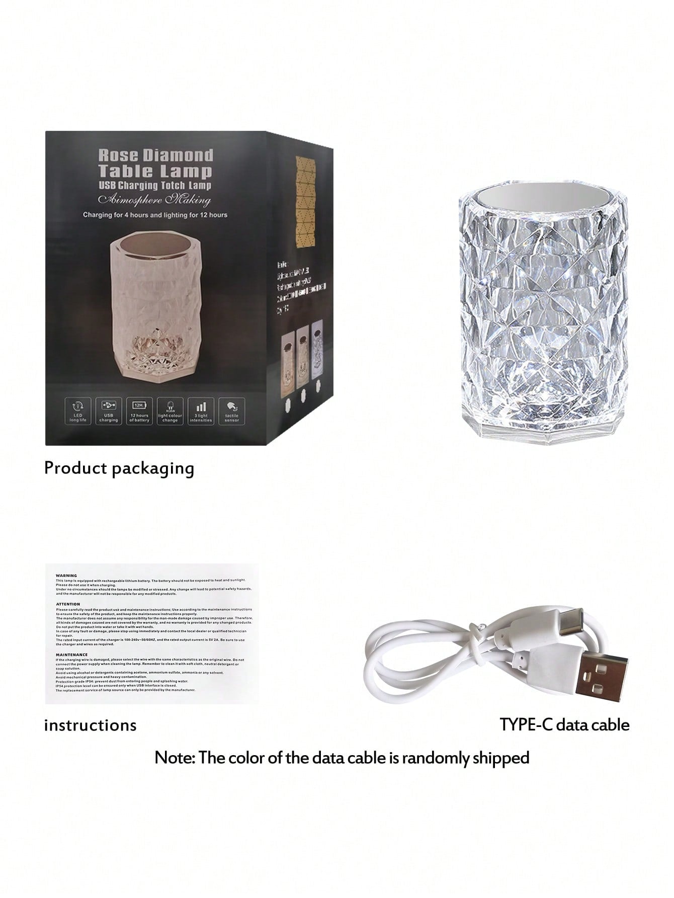 Buy SHEIN Rgb Dimmable Table Top Crystal Decorative Lamp in Pakistan