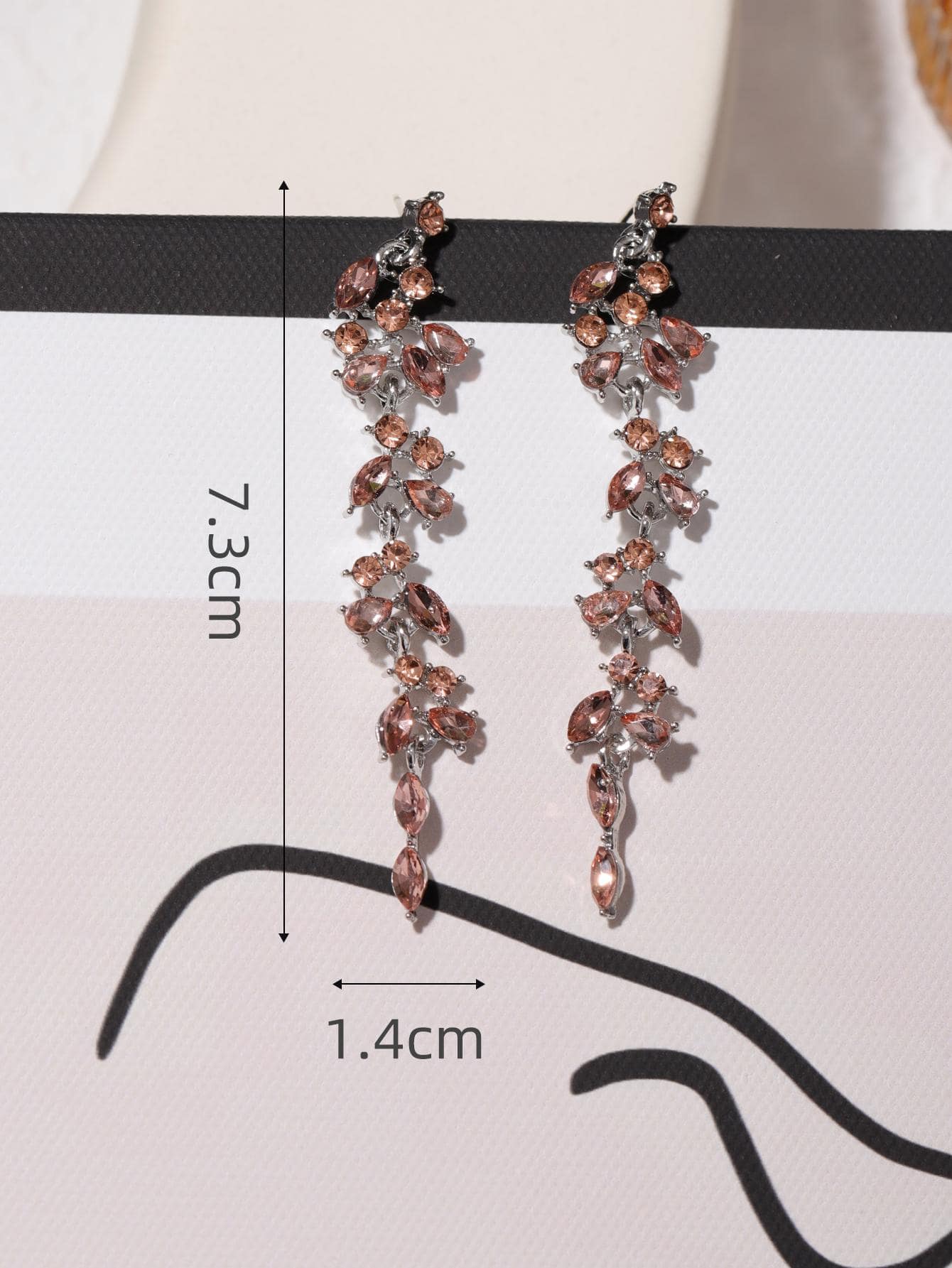 Buy SHEIN Rhinestone Decor Drop Earrings in Pakistan