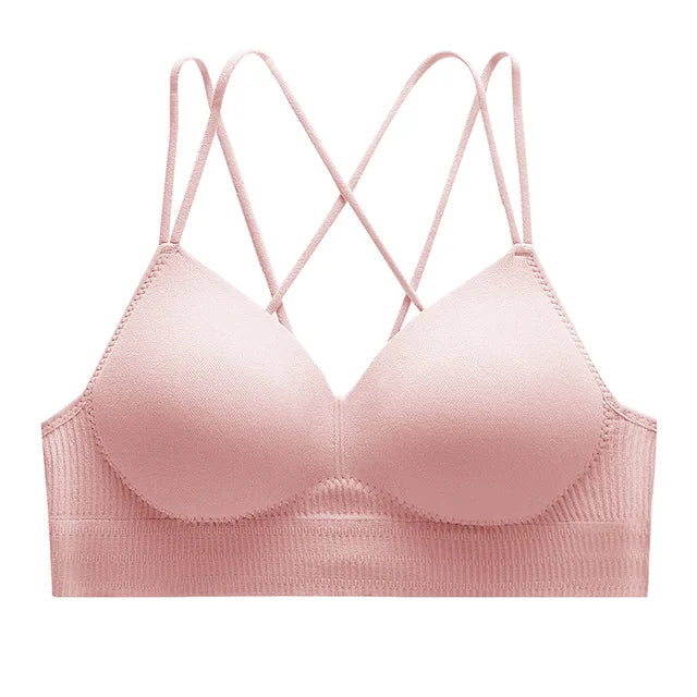 Buy Back Cross Straps Bra Set  -  Pink in Pakistan