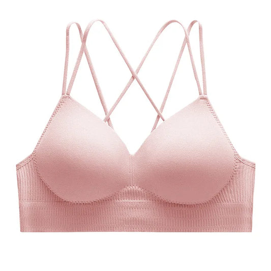 Buy Back Cross Straps Bra Set  -  Pink in Pakistan
