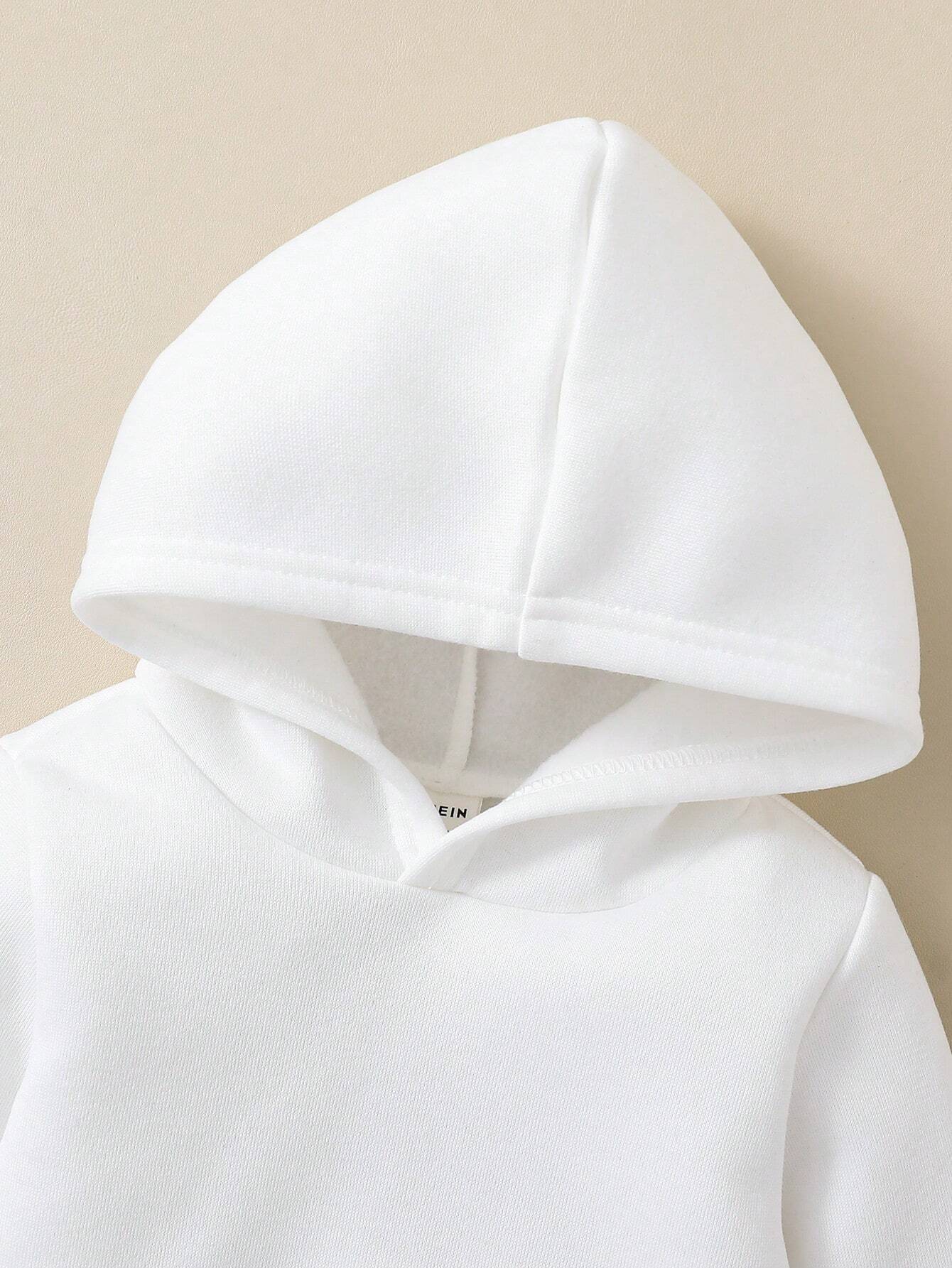 Buy SHEIN 3pcs/Set Baby Boy Casual Cute Knit Long Sleeve Hoodie Sweatshirt, Elastic Waist Jog Pants & Fleece Vest Outfit in Pakistan