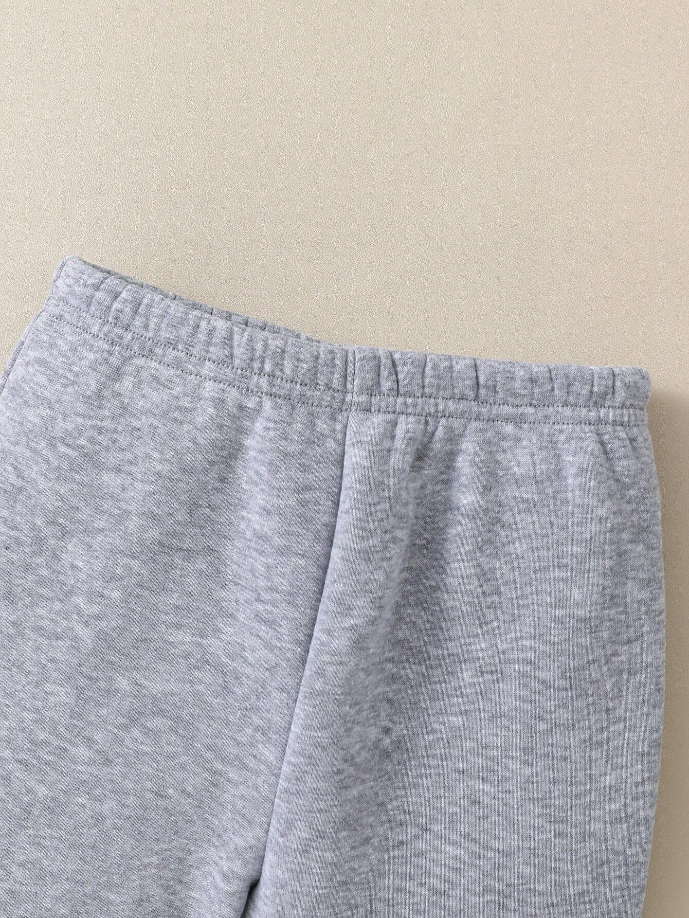 Buy SHEIN 3pcs/Set Baby Boy Casual Cute Knit Long Sleeve Hoodie Sweatshirt, Elastic Waist Jog Pants & Fleece Vest Outfit in Pakistan