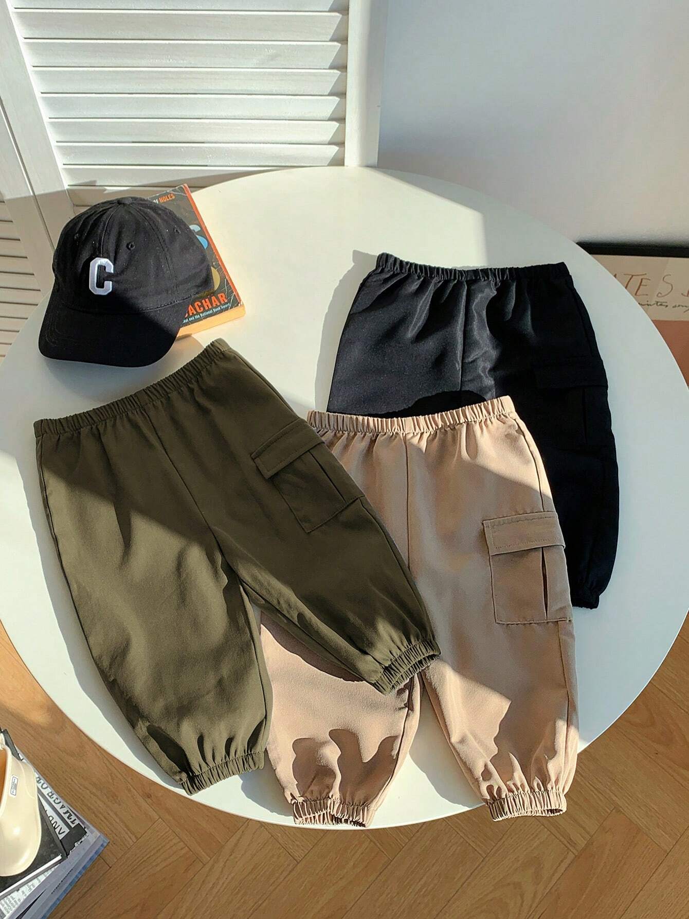 Buy SHEIN 3pcs Baby Boy Casual School Style Comfortable Simple Versatile Soft Pants Set in Pakistan