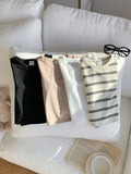 Buy SHEIN 4pcs/Set Cute Baby Boy & Baby Girl Casual Versatile Knit Stretchy Striped Long Sleeve Tops, Suitable For Indoor & Outdoor, Spring/Summer in Pakistan