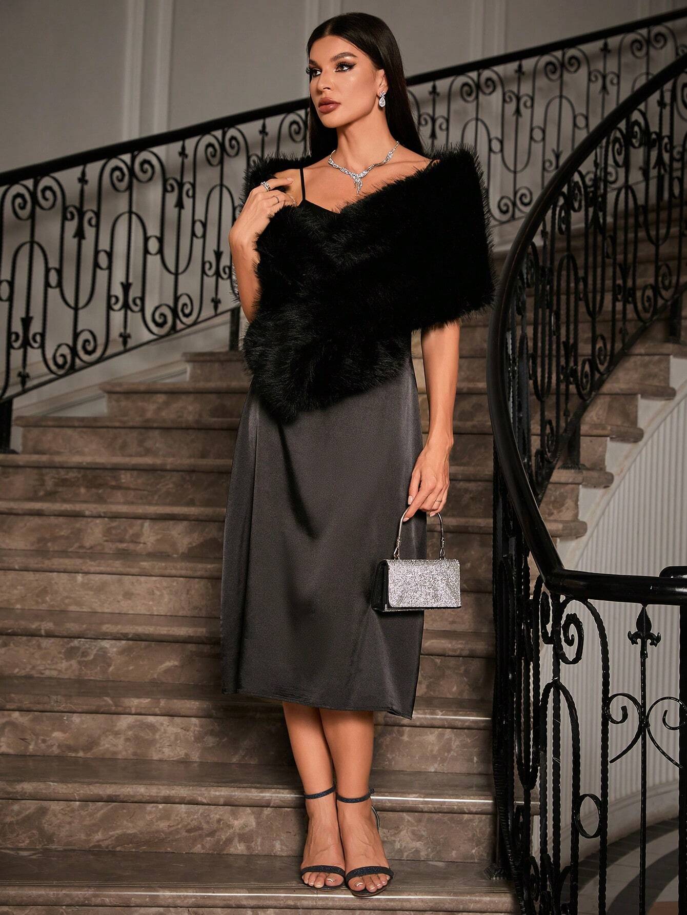 Buy SHEIN Allurite Women Cape Coat in Pakistan