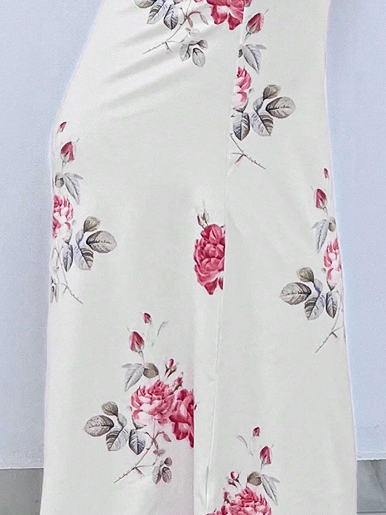 Buy SHEIN Aloruh Women's Floral Printed Long Sleeve Mermaid Hem Dress in Pakistan