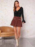 Buy SHEIN BAE Ruffle Trim Flounce Sleeve Tee in Pakistan