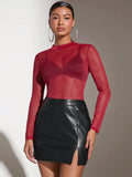 Buy SHEIN BAE Women's Sheer Mesh Top in Pakistan