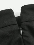 Buy SHEIN BIZwear Contrast Trim Split Hem Flare Leg Pants in Pakistan