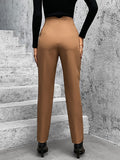 Buy SHEIN BIZwear Slant Pockets Zipper Fly Carrot Trousers in Pakistan