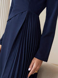 Buy SHEIN BIZwear Surplice Neck Pleated Hem Dress in Pakistan