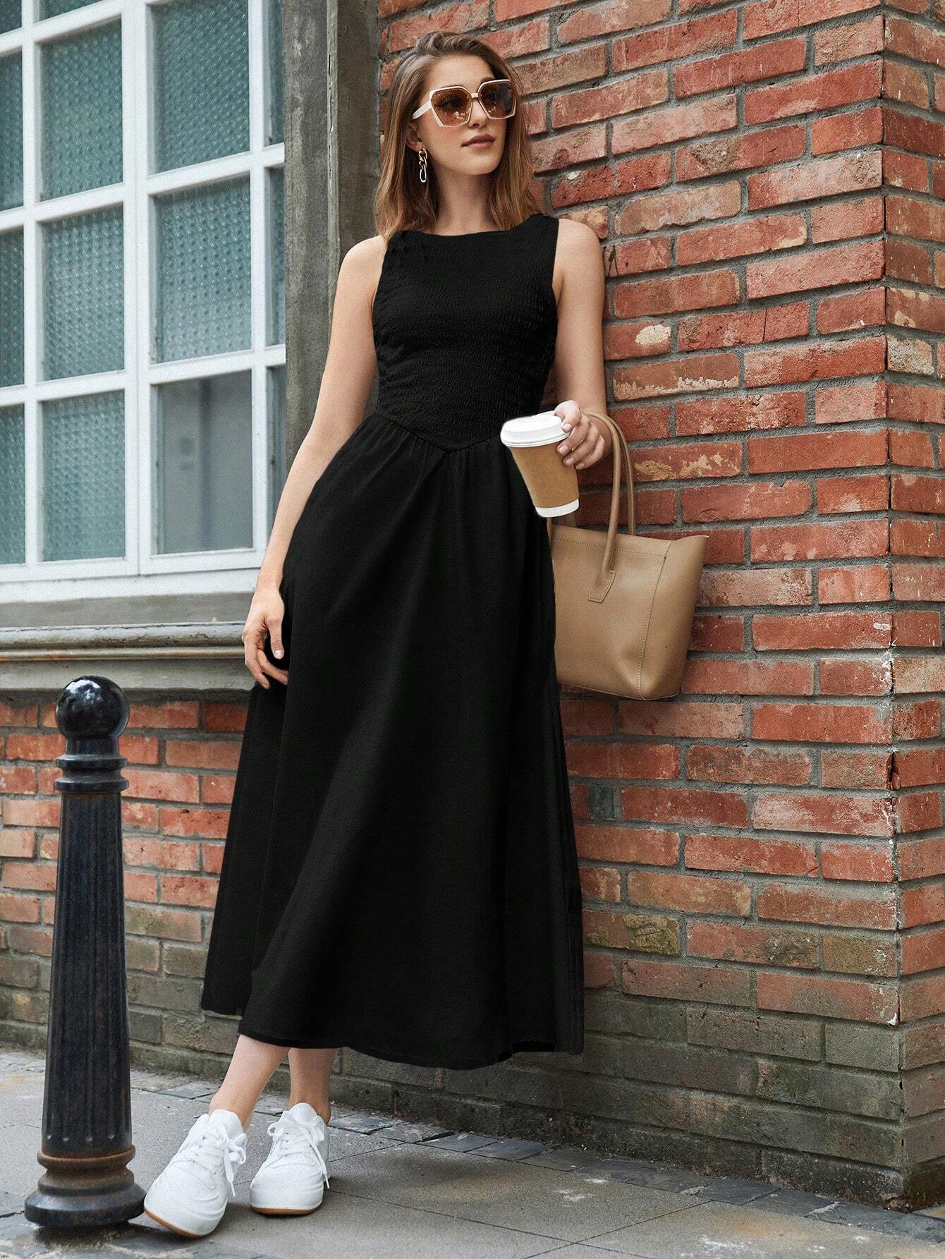 Buy SHEIN BIZwear Women's Sleeveless Waist Cinched Dress in Pakistan