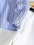 Buy SHEIN Baby Boy 4pcs/Set Blue & White Striped Long Sleeve Shirt in Pakistan