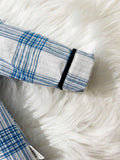 Buy SHEIN Baby Boy Blue Plaid Cozy Long Sleeve Jumpsuit Pajamas in Pakistan