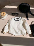 Buy SHEIN Baby Boy Casual Rhombus Plaid Splice Long Sleeve Sweatshirt, Suitable For Fall And Winter in Pakistan