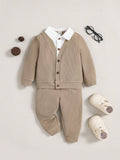 Buy SHEIN Baby Boy Contrast Collar 2 In1 Sweatshirt & Sweatpants in Pakistan